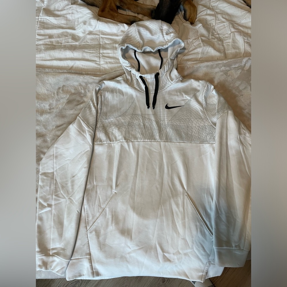 Men’s White and Grey Nike Hoodie